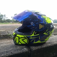 helm full face kyt falcon 2 yellow bendera 2 Size M bekas pake