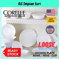 EIS Corelle Loose Winter Frost White (Divided Plate/Dessert Bowl/Soup Plate/Serving Bowl) Pinggan Mangkuk Corell