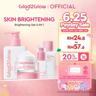 Glad2Glow Milk Niacinamide Brightening Set  Moisturizer/Cleanser/Serum/Toner/Sunscreen Whitening Glo