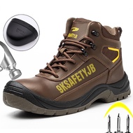 High New Quality Men's Work Safety Shoes Anti-Puncture Safety Shoes Hiking Shoes Steel Toe Military