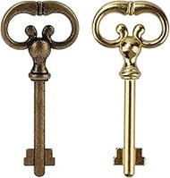 Roll Top Desk Antique Brass Plated Hollow Lock Key,KY-8 (D-1902) ROLL TOP Desk Lock Key for Desk Rep