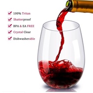4 pc/set Unbreakable  wain merah kaca benar-benar us buah jus bir cawan Shatterproof gelas plastik cawan Bar rumah