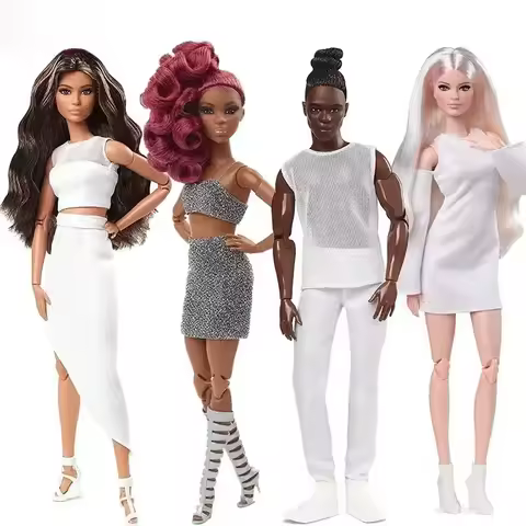 Original Barbie Looks Dolls Ken Dark Skin Signature Fashionista Multi Joints Mobility Collectible To