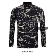 KEMEJA Original Batik Shirt With PRAKASA Motif, Men's Batik Shirt For Men, Slimfit, Full Layer, Long Sleeve