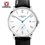 Relogio Masculino Carnival Brand Luxury Automatic Watch Men Ultra Thin Business Calendar Mechanical
