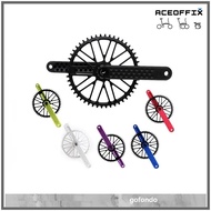 Aceoffix Crankset CNC Alloy 7075 BSA30 Single Chainring 50T Weight 672g
