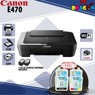 Canon Pixma E470 Color Inkjet Multifunction Printer + WIFI (FOC POP CARTRIDGE SET)