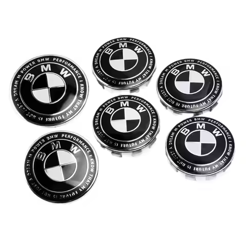 7pcs 45mm 68mm 74mm 82mm Car Front Hood Emblem rear boot badge Steering wheel for BMW M F30 G01 E36 