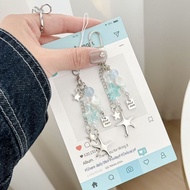 风甜美海星手机链钥匙扣金属星星咕本卡包包ccd相机挂件挂饰 Sweet style starfish phone chain keychain, metal star, Guban card bag,