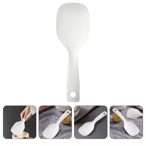 Cuckoo Rice Cooker Spoon Pot to Make Kitchen Paddle Standable White Pp Household Spatula