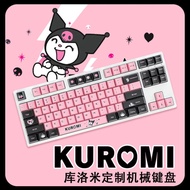 [Sg Seller]Fukeshi Kuro Sanrio Bluetooth 2.4g Game Office White Light Notebook Unique Mechanical Key