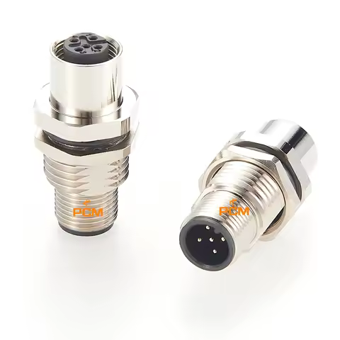 M12 Micro-C A-code 5-pin Signal Network Bulkhead Connector for Phoenix Contact Belden CAN DeviceNet