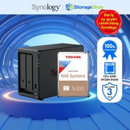 Combo Synology DS725+ NAS storage device with 1 Toshiba NAS N300 hard drive - Genuine product