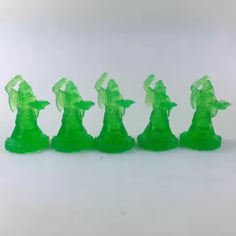 Lot of 5pcs Cthulhu Wars Translucent Green Astral Acolyte CULTIST Board Game Miniature