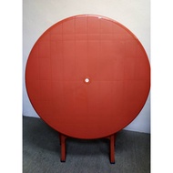3-Feet Red Round Plastic Table/Dining Table/Writing Table/Mamak Table