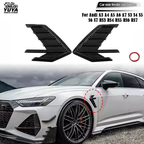 Universal Car side fender car stickers spoiler air outlet stickers airflow wing cover decorationFor 