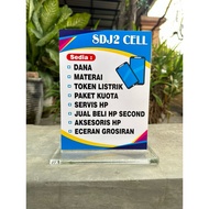 ACRYLIC COUNTER TABLE BOARD COUNTER MENU COUNTER 15x20 CAN REQUEST