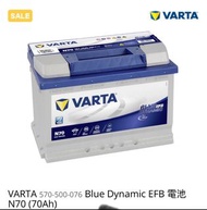 Varta 70AH EFB ,全新