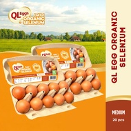 QL Eggs Day 1 Organic Selenium - Medium 20pcs Fresh Egg Farm Fresh Egg Telur Segar