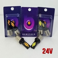 BOBLTECH 2Pcs Truck Bus Brake Reverse Turn Signal Lights Led Ba15s Bau15s 24V 1 Leg