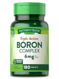 Nature's Truth Triple Action Boron Complex | 6mg | 180 Count | Non-GMO & Gluten Free Mineral Support