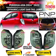 VLAND Perodua AXIA Light Bar Tail Lamp(DYNAMIC VERSION) ALBINO WHITE/LIGHT SMOKE