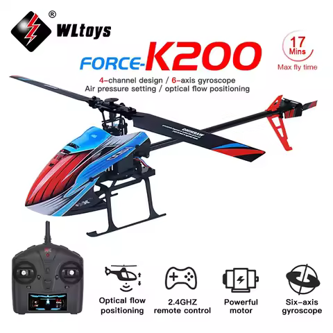 WLtoys XK K200 RC Helicopter 4CH 2.4G Remote Control Plane Optical Flow Positioning Air Pressure Fix