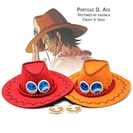 Top Hat cos Emperor Zoro Halloween Ace Hat Youth Whitebeard Pirates Ace Cowboy Hat20260707