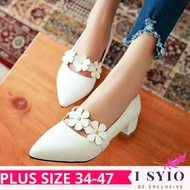 Plus Size 34-47 Women Pumps Elegant Fashion Pointed Toe EUR 44 45 46 47