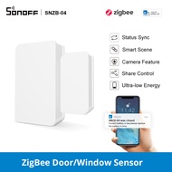 ITEAD SONOFF SNZB-04 ZigBee Door Sensor Smart Window Sensor Wireless Gate Sensor Detector Smart Security Alarm System eWeLink APP Open/Closed Sync Status Send Notification