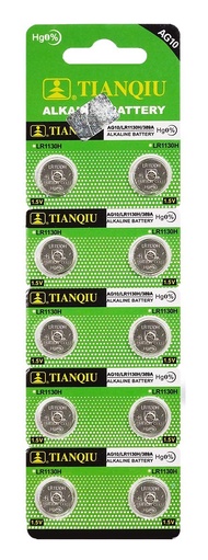 10PCS Ag10 Lr1130 389 Sr1130Sw Alkaline Battery