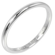 Chaumet Eternal de Chaumet ring, size 20, 2mm band, Pt950 platinum with diamonds, approximately 3.77