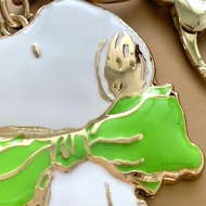 Snoopy鑰匙圈吊飾 金工琺瑯史努比 永續綠 史奴比蝴蝶結