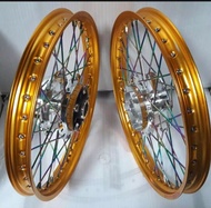 velg full set Vixion new warna kuning ruji pelangi