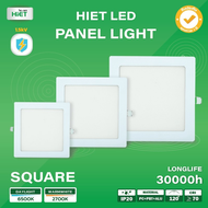 HIET LED Panel light  โคมไฟดาวน์ไลท์ led (แบบเหลี่ยม) โคมไฟติดเพดานฝังฝ้า 9W 12W 15W