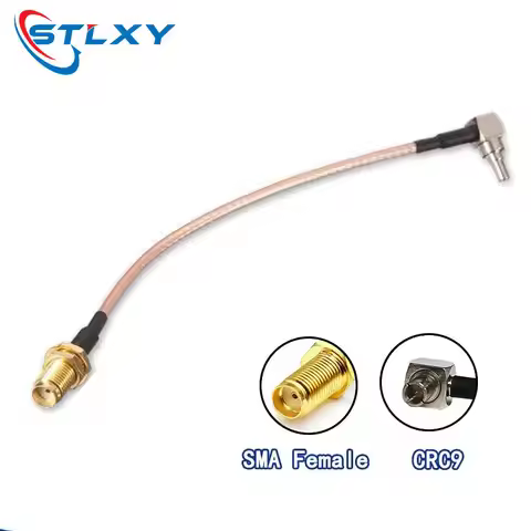 SMA Female to CRC9 Right Angle Connector RG316 Pigtail Cable 15cm 6"