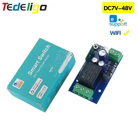 EWelink Smart WiFi Relay Smart Switch DC 5V 12V 24V 48V Wireless Remote Control 1 Channel Alexa Goog