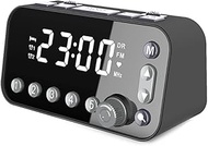 MMLLZEL Digital Alarm Clock LED Clock with USB DAB/FM Radio Large Screen Alarm Clock Set Retro Appliances