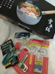 雪平鍋.日本製單車修補工具.Led尾燈2個