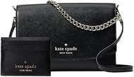 Kate Spade Carson Convertible Crossbody Handbag With Card Case (Black), Black, Small