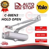 (80KG AUTOSTOP) YALE C7712SB 80KG HEAVY DUTY ADJUSTABLE HOLD OPEN DOOR CLOSER WITH HOLD OPEN EN3