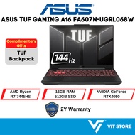 ASUS Laptop TUF GAMING A16 FA607N-UGRL068W MECHA GRAY R7-7445HS RTX4050 6GD6 16GB DDR5 512GB 16" 144