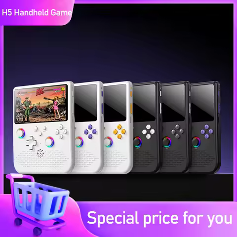 H5 Game Console Open Source Handheld 34 Simulator Dual Joystick 5-inch IPS HD Large Screen PSP Mini