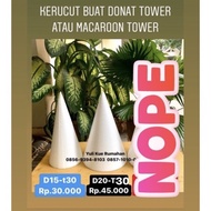 YG Styrofoam Cone D20 Height 30cm (Middle photo) for Donut Tower or Macaroon Tower