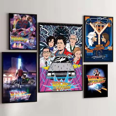 1PC Back To T-The F-Future Poster Movie Sticky Posters Retro Kraft Paper Sticker DIY Room Bar Cafe A