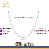 inj SINAR BERLIAN kalung Italy Emas putih asli750 terbaru original 2