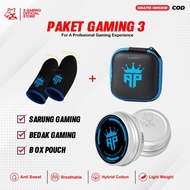 PACKAGE 3 - AP KING Ap King Andra ST Gaming Thumb Sleeve Anti-Sweat Wet Finger Sleeve Touch Premium