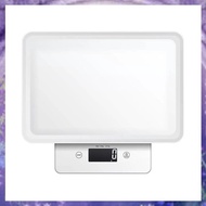 [r3jylk02.vn] Digital Kitchen Scale - White Glass  with Management App, LCD Display