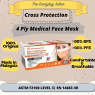 Cross Protection Res-Q 300 Ultra 4 ply premium medical mask ASTM Level 3 (40pcs/box)