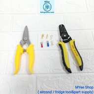 wire terminal clip + crimping pliers / cutter wire electrical connector socket pcb terminal crimper wayar playar